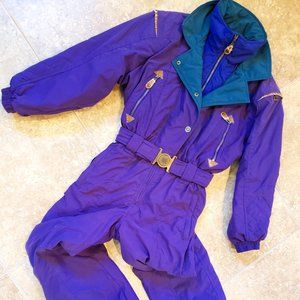 Edelweiss Southwestern Snow Ski Powder Suit Women's 8 Purple snowsuit